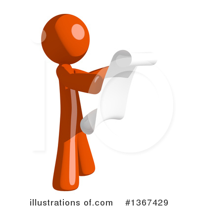 Royalty-Free (RF) Orange Man Clipart Illustration by Leo Blanchette - Stock Sample #1367429