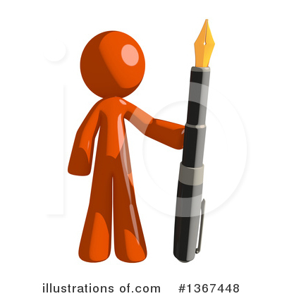 Royalty-Free (RF) Orange Man Clipart Illustration by Leo Blanchette - Stock Sample #1367448