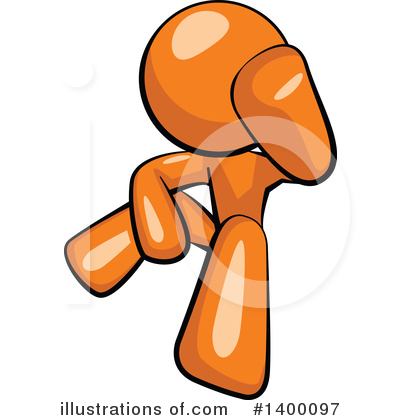 Royalty-Free (RF) Orange Man Clipart Illustration by Leo Blanchette - Stock Sample #1400097