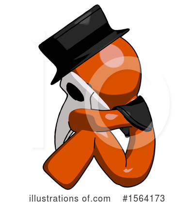 Royalty-Free (RF) Orange Man Clipart Illustration by Leo Blanchette - Stock Sample #1564173