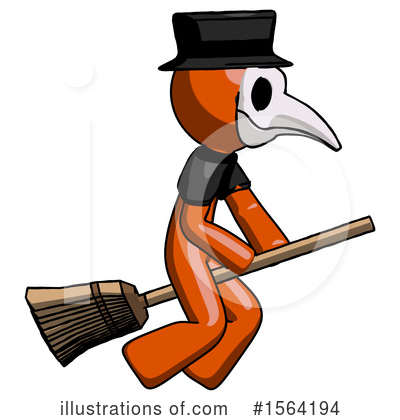 Royalty-Free (RF) Orange Man Clipart Illustration by Leo Blanchette - Stock Sample #1564194