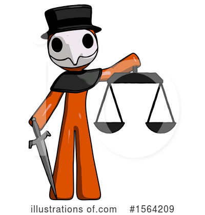 Royalty-Free (RF) Orange Man Clipart Illustration by Leo Blanchette - Stock Sample #1564209
