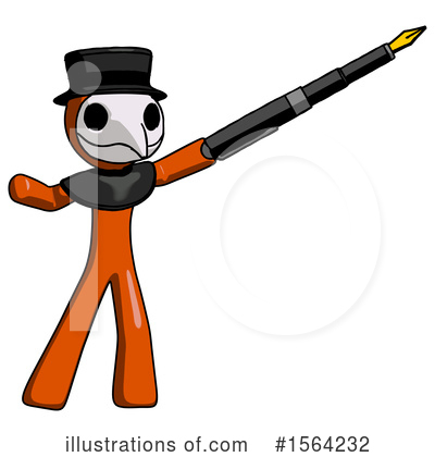 Royalty-Free (RF) Orange Man Clipart Illustration by Leo Blanchette - Stock Sample #1564232