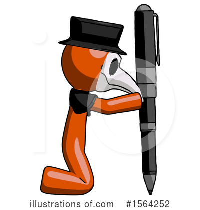 Royalty-Free (RF) Orange Man Clipart Illustration by Leo Blanchette - Stock Sample #1564252
