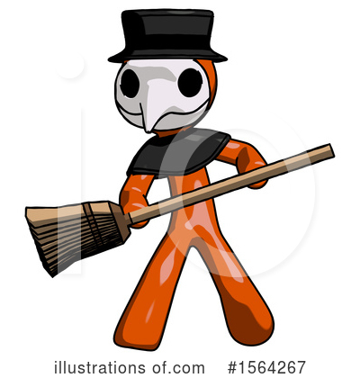 Royalty-Free (RF) Orange Man Clipart Illustration by Leo Blanchette - Stock Sample #1564267