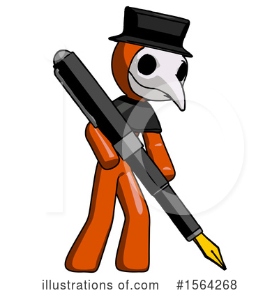 Royalty-Free (RF) Orange Man Clipart Illustration by Leo Blanchette - Stock Sample #1564268