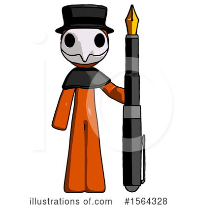 Royalty-Free (RF) Orange Man Clipart Illustration by Leo Blanchette - Stock Sample #1564328