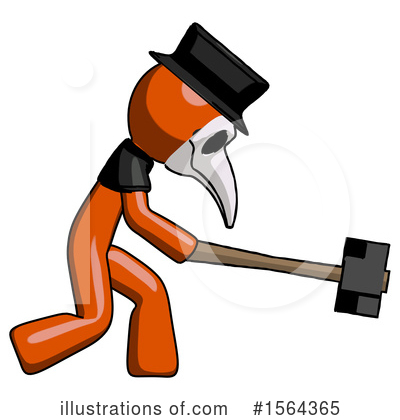 Royalty-Free (RF) Orange Man Clipart Illustration by Leo Blanchette - Stock Sample #1564365