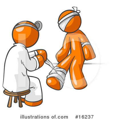 Injured Clipart #16237 by Leo Blanchette
