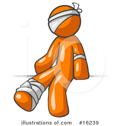 Injured Clipart #16239 by Leo Blanchette