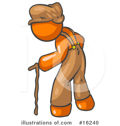 Royalty-Free (RF) Orange Man Clipart Illustration by Leo Blanchette - Stock Sample #16240