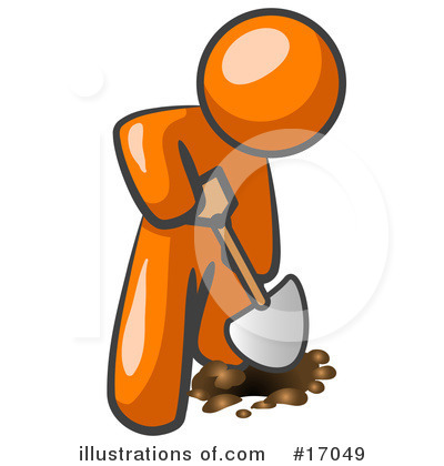 Royalty-Free (RF) Orange Man Clipart Illustration by Leo Blanchette - Stock Sample #17049