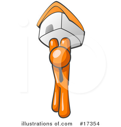 Royalty-Free (RF) Orange Man Clipart Illustration by Leo Blanchette - Stock Sample #17354