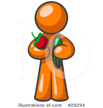 Royalty-Free (RF) Orange Man Clipart Illustration by Leo Blanchette - Stock Sample #20294