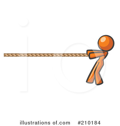 Royalty-Free (RF) Orange Man Clipart Illustration by Leo Blanchette - Stock Sample #210184