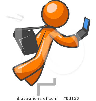 Royalty-Free (RF) Orange Man Clipart Illustration by Leo Blanchette - Stock Sample #63136