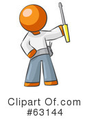 Orange Man Clipart #63144 by Leo Blanchette