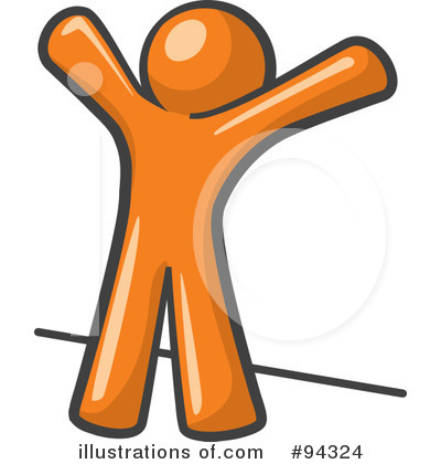 Royalty-Free (RF) Orange Man Clipart Illustration by Leo Blanchette - Stock Sample #94324