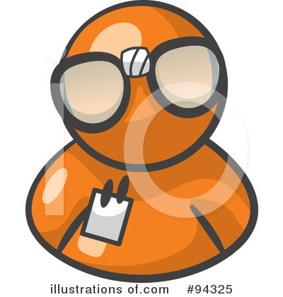 Royalty-Free (RF) Orange Man Clipart Illustration by Leo Blanchette - Stock Sample #94325