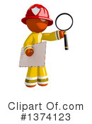 Orange Man Firefighter Clipart #1374123 by Leo Blanchette