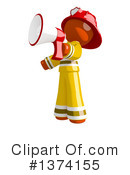 Orange Man Firefighter Clipart #1374155 by Leo Blanchette