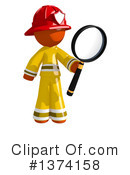 Orange Man Firefighter Clipart #1374158 by Leo Blanchette
