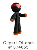 Orange Man Ninja Clipart #1374055 by Leo Blanchette