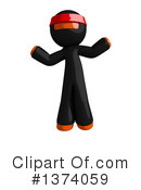 Orange Man Ninja Clipart #1374059 by Leo Blanchette
