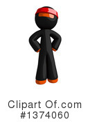 Orange Man Ninja Clipart #1374060 by Leo Blanchette