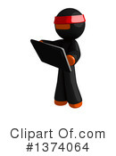 Orange Man Ninja Clipart #1374064 by Leo Blanchette
