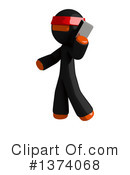 Orange Man Ninja Clipart #1374068 by Leo Blanchette