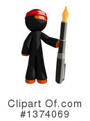Orange Man Ninja Clipart #1374069 by Leo Blanchette