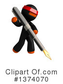 Orange Man Ninja Clipart #1374070 by Leo Blanchette
