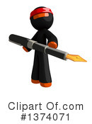 Orange Man Ninja Clipart #1374071 by Leo Blanchette