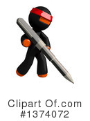 Orange Man Ninja Clipart #1374072 by Leo Blanchette