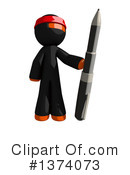 Orange Man Ninja Clipart #1374073 by Leo Blanchette