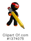 Orange Man Ninja Clipart #1374075 by Leo Blanchette