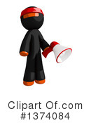 Orange Man Ninja Clipart #1374084 by Leo Blanchette