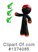 Orange Man Ninja Clipart #1374085 by Leo Blanchette