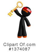 Orange Man Ninja Clipart #1374087 by Leo Blanchette