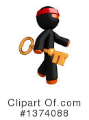 Orange Man Ninja Clipart #1374088 by Leo Blanchette