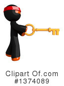 Orange Man Ninja Clipart #1374089 by Leo Blanchette