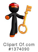 Orange Man Ninja Clipart #1374090 by Leo Blanchette