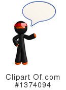 Orange Man Ninja Clipart #1374094 by Leo Blanchette