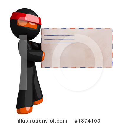 Orange Man Ninja Clipart #1374103 by Leo Blanchette