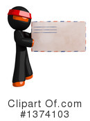Orange Man Ninja Clipart #1374103 by Leo Blanchette