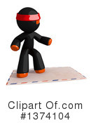 Orange Man Ninja Clipart #1374104 by Leo Blanchette