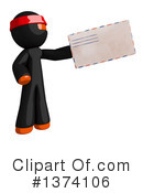 Orange Man Ninja Clipart #1374106 by Leo Blanchette