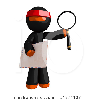 Orange Man Ninja Clipart #1374107 by Leo Blanchette