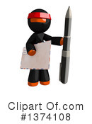 Orange Man Ninja Clipart #1374108 by Leo Blanchette
